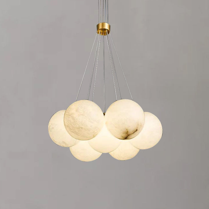 Alabaster Globe Art Pendant Light main view