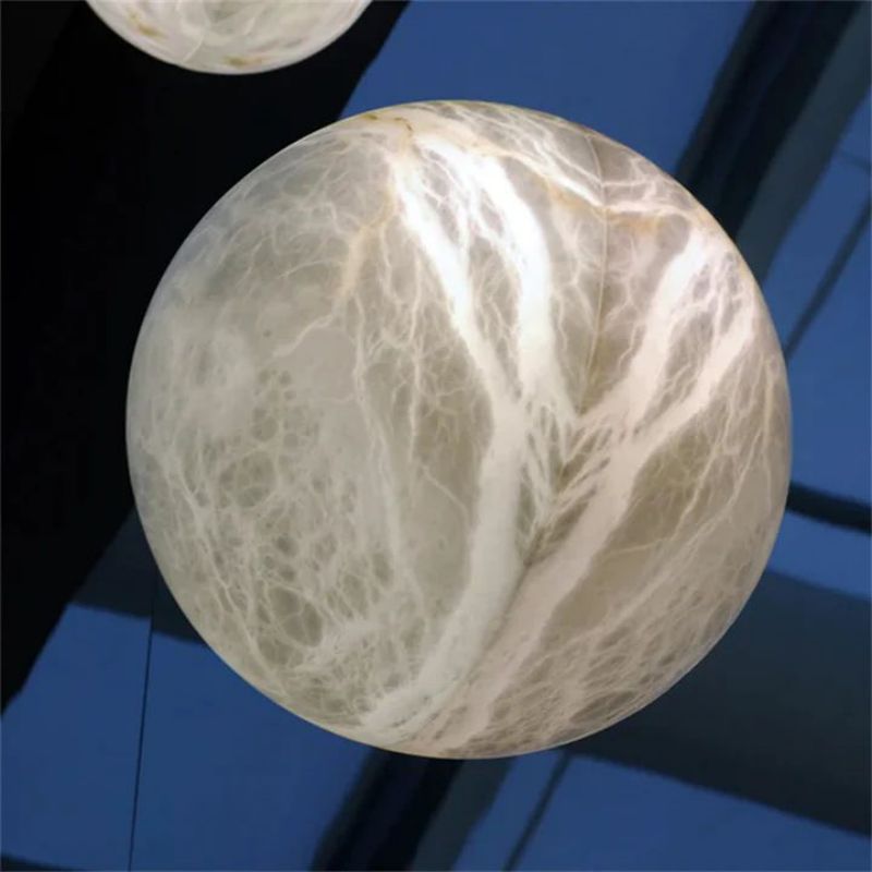 Alabaster Hemisphere Wall Sconce detail view