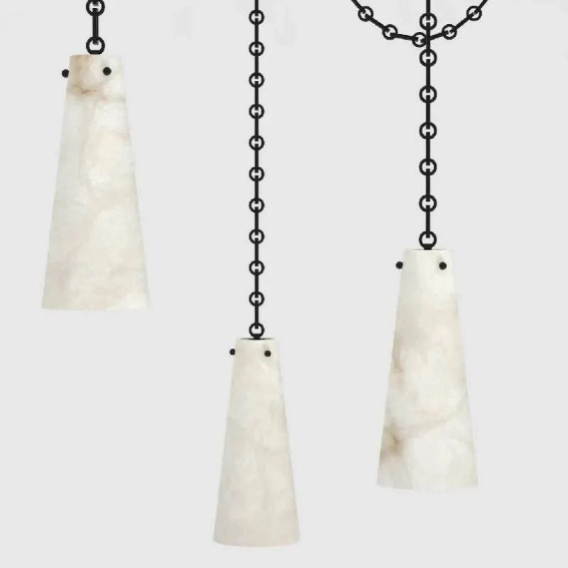 Alabaster Modern 3-Light Marble Chandelier - detail 5