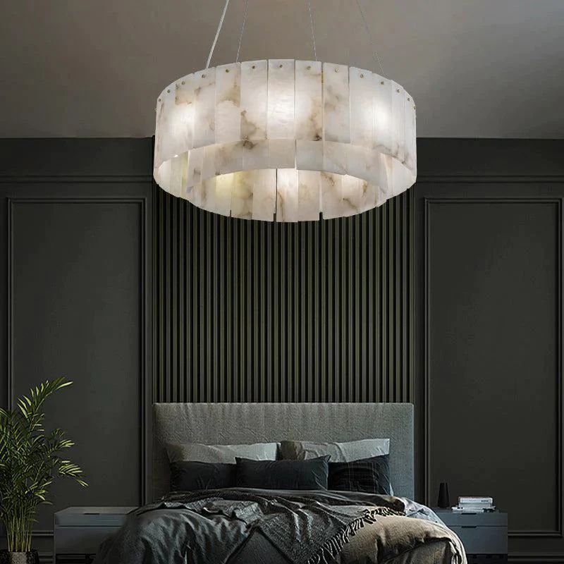 Alabaster Modern Round Chandelier main view