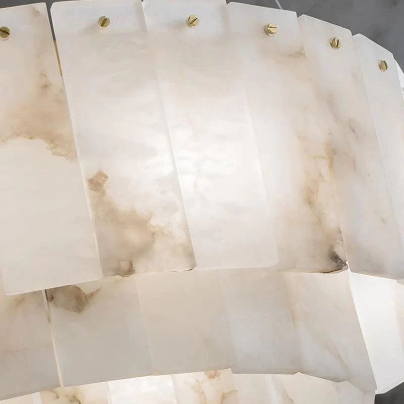 Alabaster Modern Round Chandelier detail view