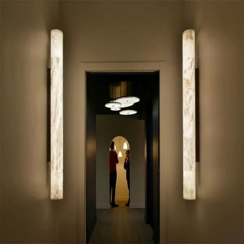 Alabaster Round Tube Wall Sconce main view