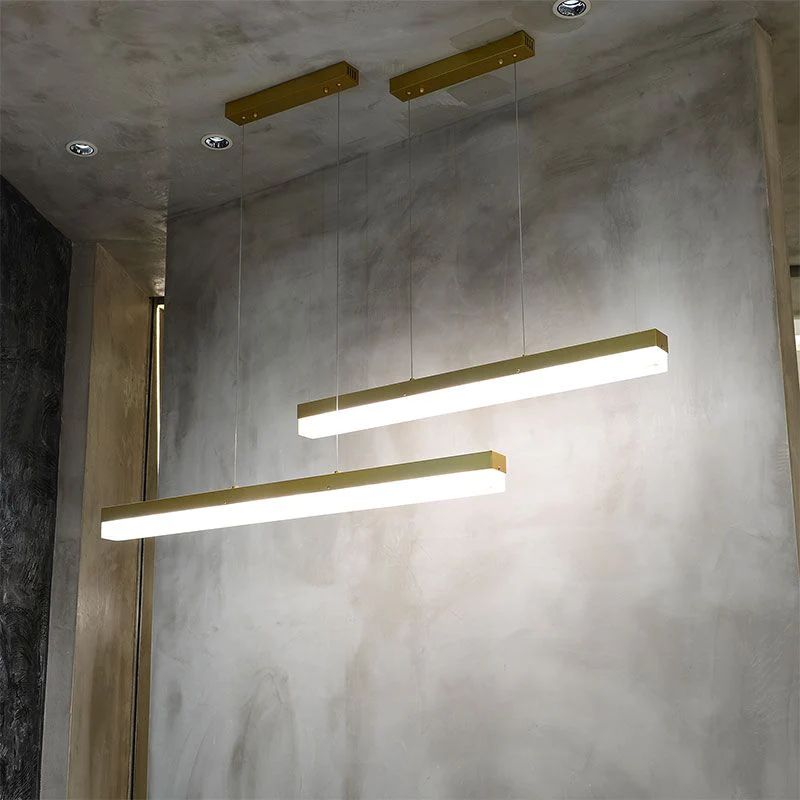 Alabaster Simple Linear Kitchen Island Chandelier main view