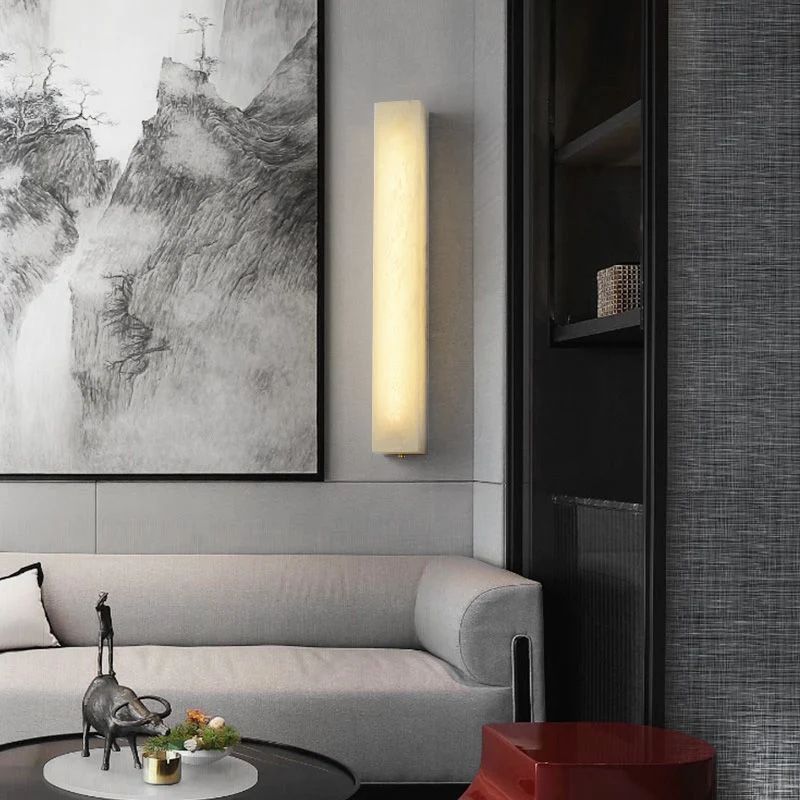 Alabaster Wall Sconce angled view