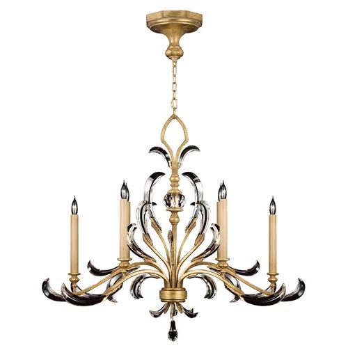 Alice Candle Oblong Chandelier 44" in crystal