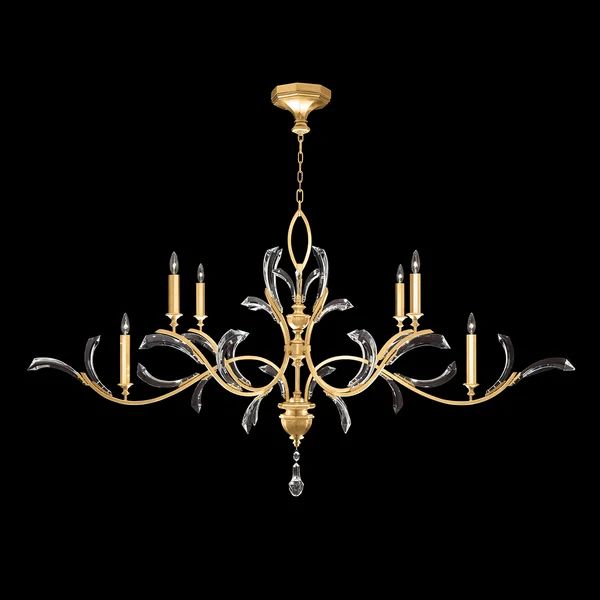 Alice Candle Oblong Chandelier 74" - product detail 13