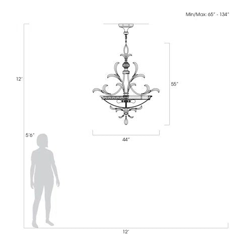 Alice Candle Round Chandelier 44" - product detail 3