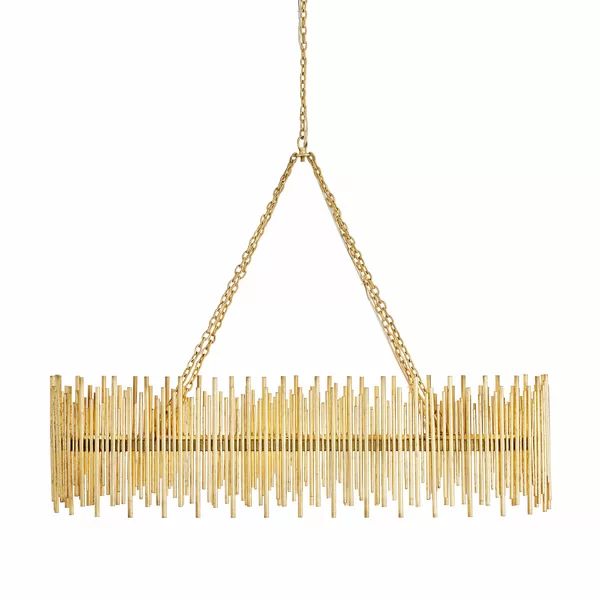 Althely Rectangle Chandelier for Dining Room in crystal