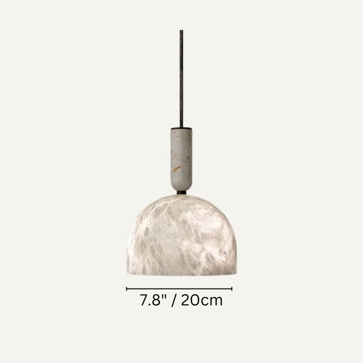 Altus alabaster pendant light dimension diagram