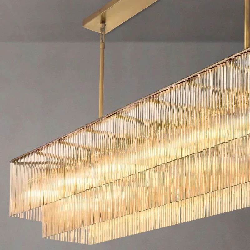 Amaro Rectangular Chandelier 72 inch detail view