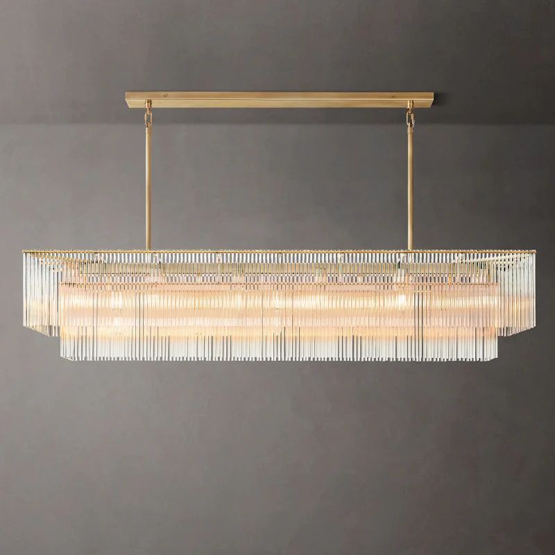 Amaro Rectangular Chandelier 72 inch angled view