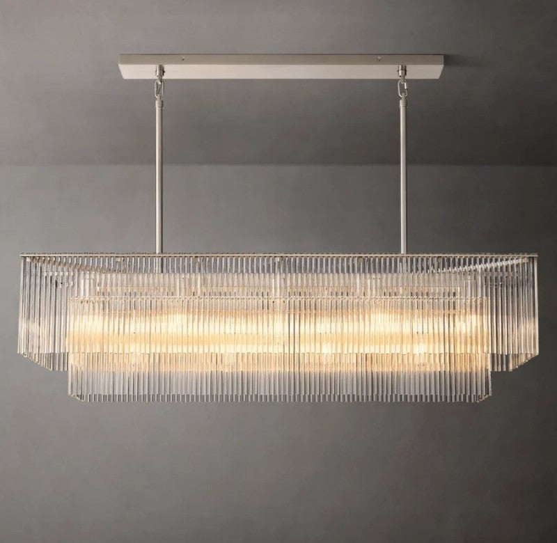 Amadeo Rectangular Glass Chandelier 54″ - detail 3