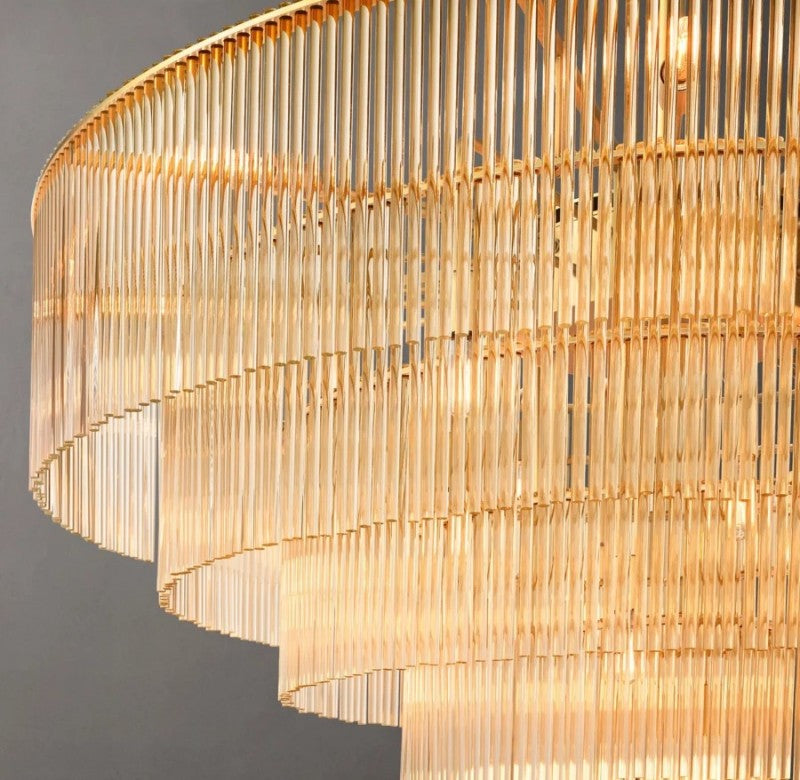 Amadeo Round Glass Chandelier 50" - detail 3