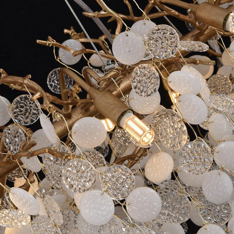 American Creative Brass Branch Chandelier brass finish detail view