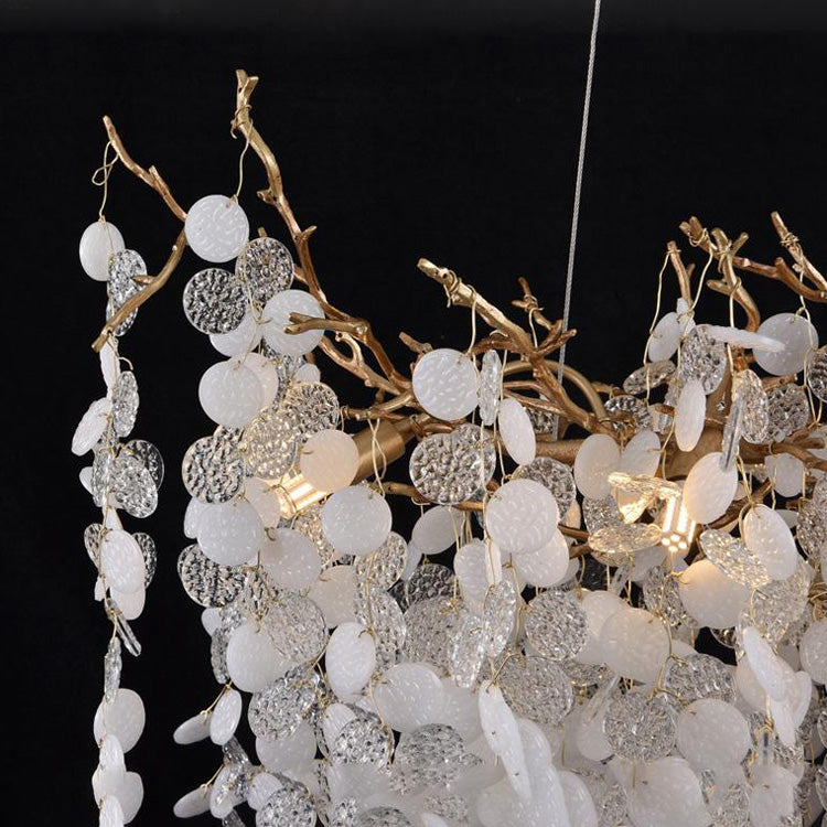 American Creative Brass Branch Chandelier brass finish detail view