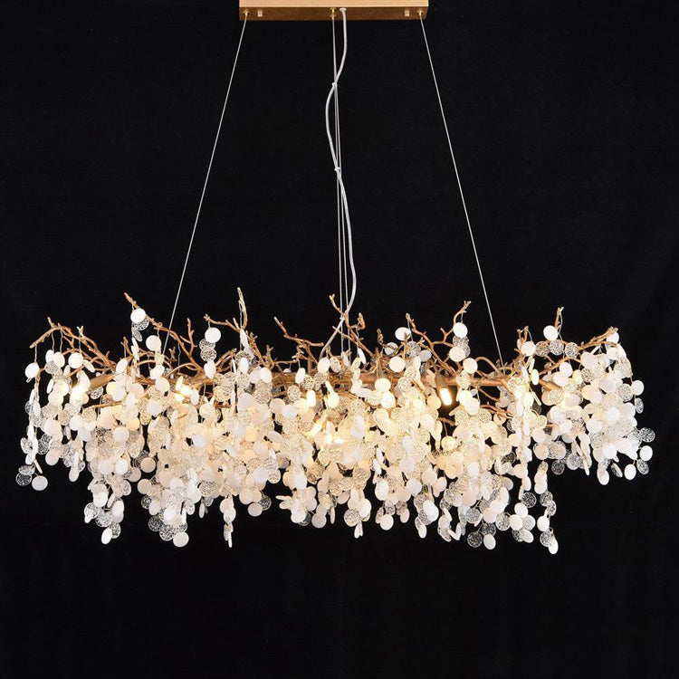 American Creative Brass Branch Chandelier brass finish detail view