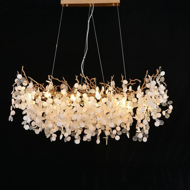 American Creative Brass Branch Chandelier brass finish detail view