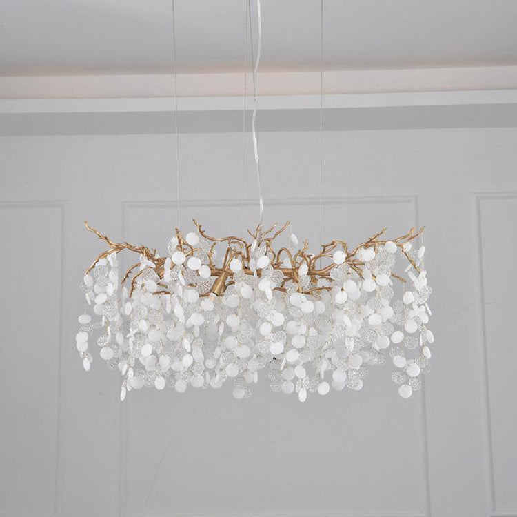 American Creative Brass Branch Chandelier brass finish detail view