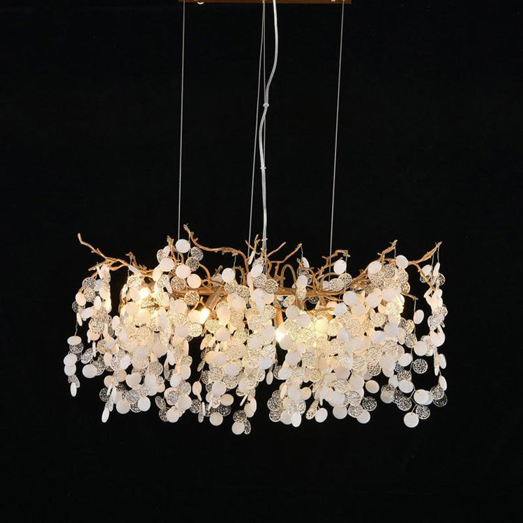 American Creative Brass Branch Chandelier brass finish detail view