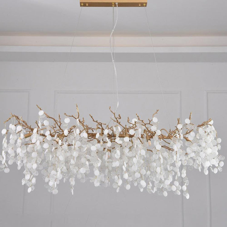 American Creative Brass Branch Chandelier brass finish detail view