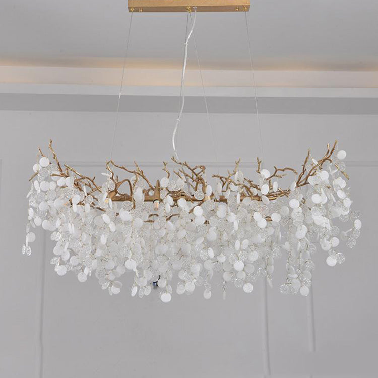 American Creative Brass Branch Chandelier brass finish detail view