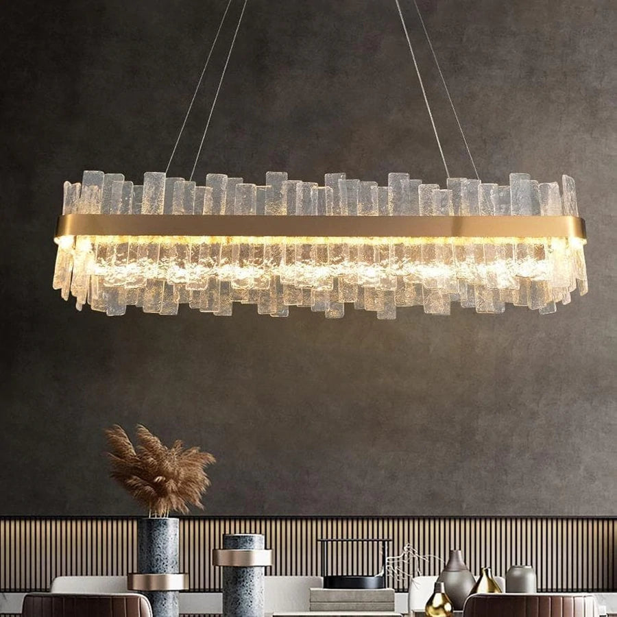 Andrea Rectangular Crystal Chandelier main view