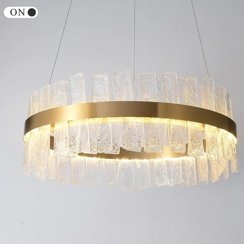 Andrea Round Crystal Chandelier front view