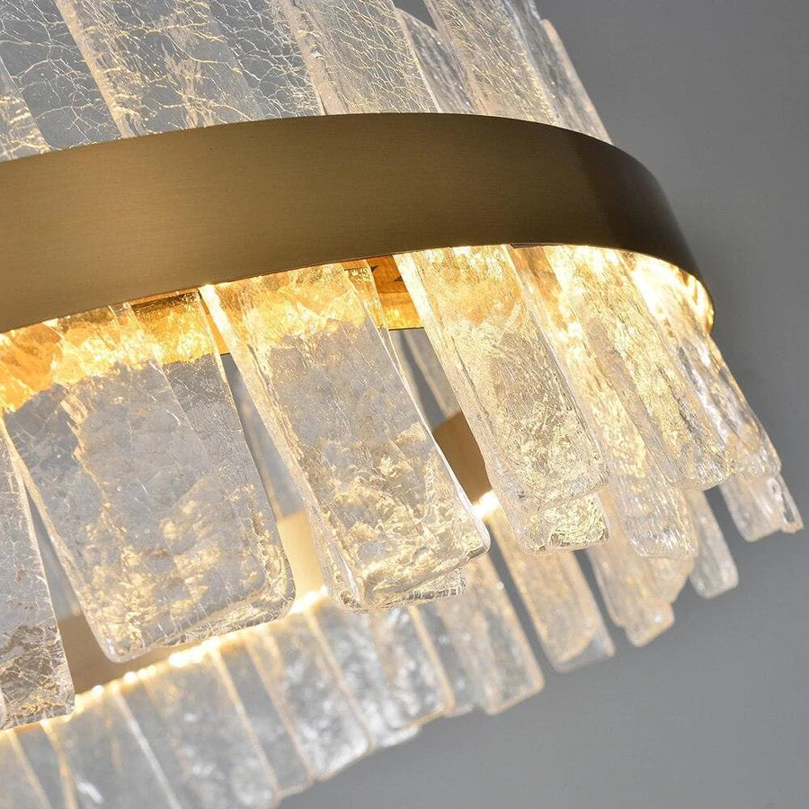 Andrea Round Crystal Chandelier detail view