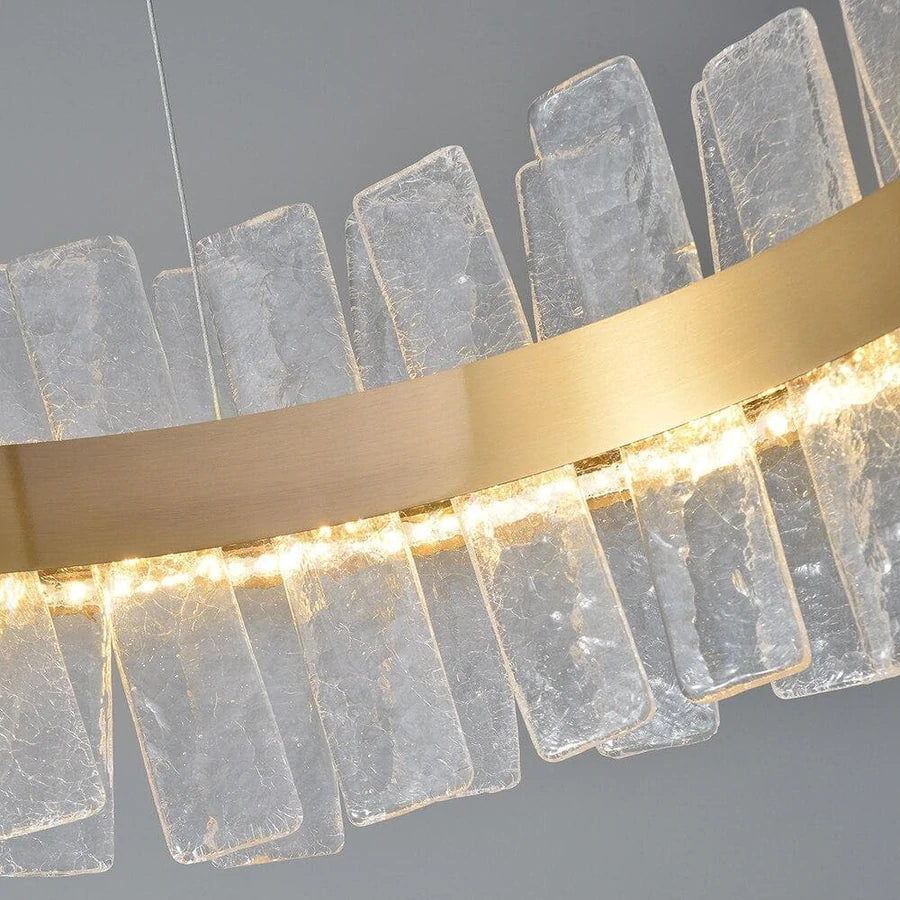 Andrea Round Crystal Chandelier detail view