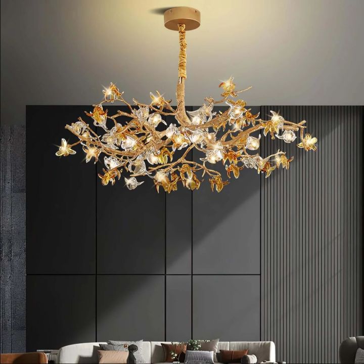 Aosta Brass Branch Chandelier - detail 6