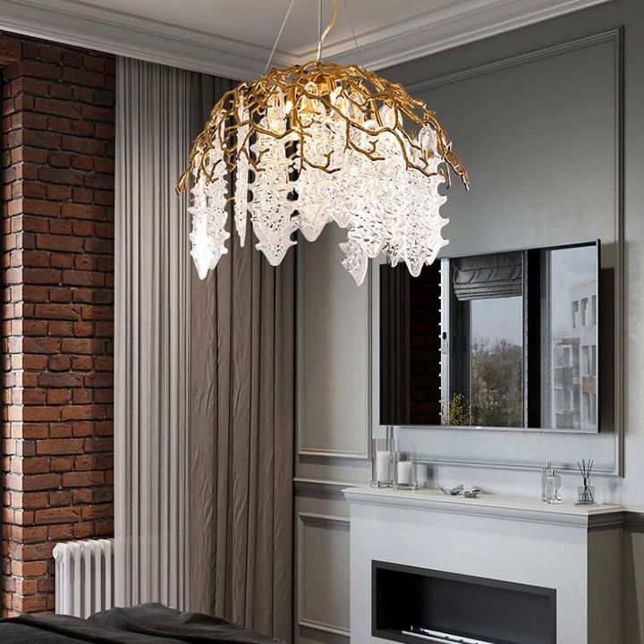 Aqua Dome Glass Branch Chandelier - detail 9