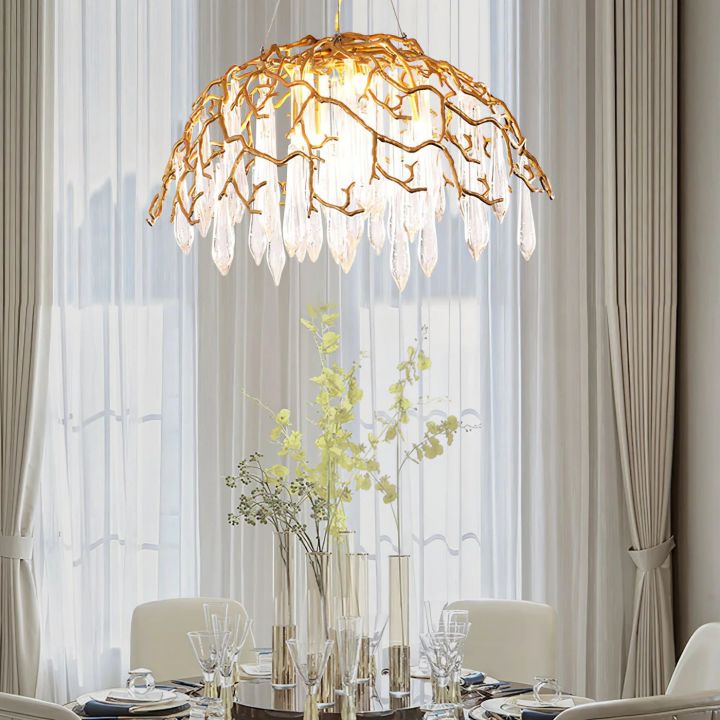 Aqua Dome Glass Branch Chandelier - detail 10
