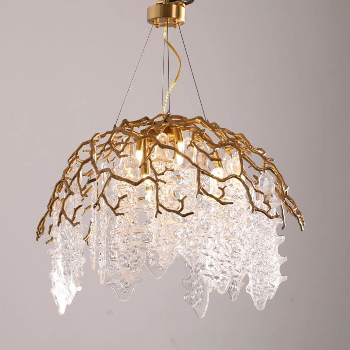 Aqua Dome Glass Branch Chandelier - detail 5