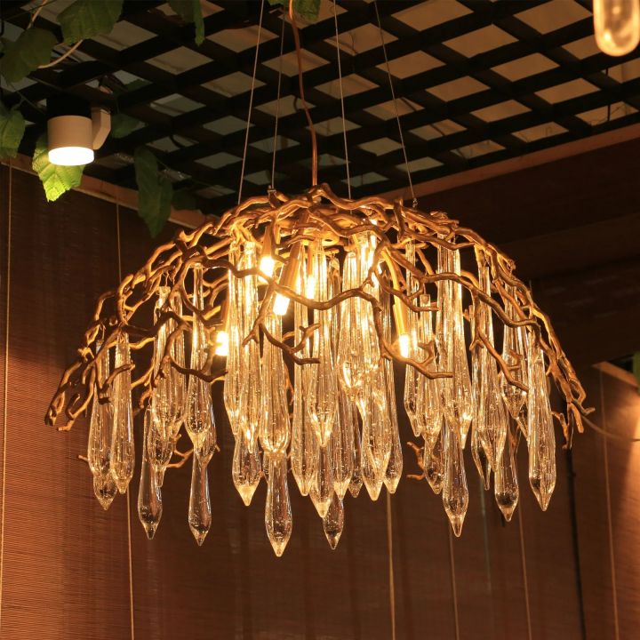 Aqua Dome Glass Branch Chandelier - detail 6