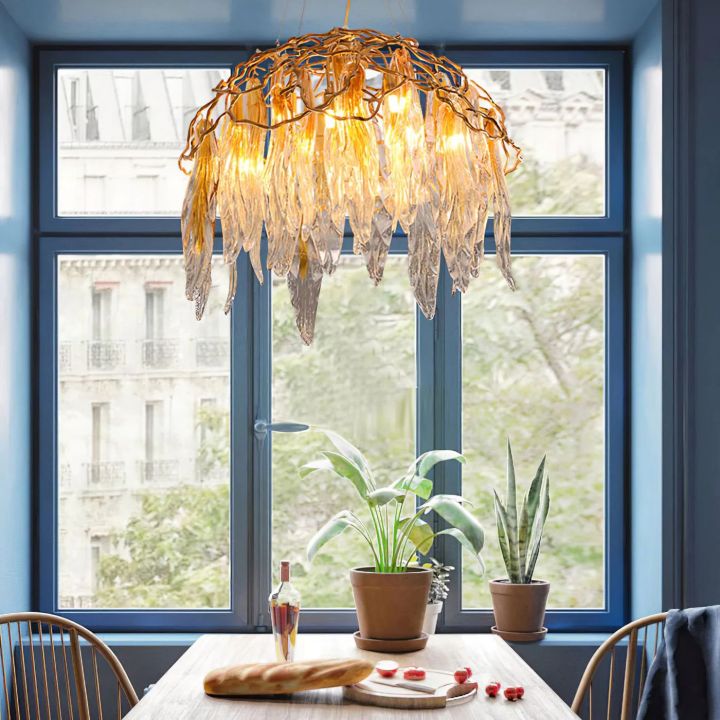 Aqua Dome Glass Branch Chandelier - detail 7