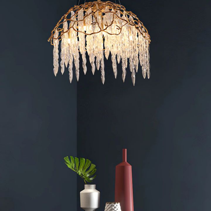 Aqua Dome Glass Branch Chandelier - detail 8