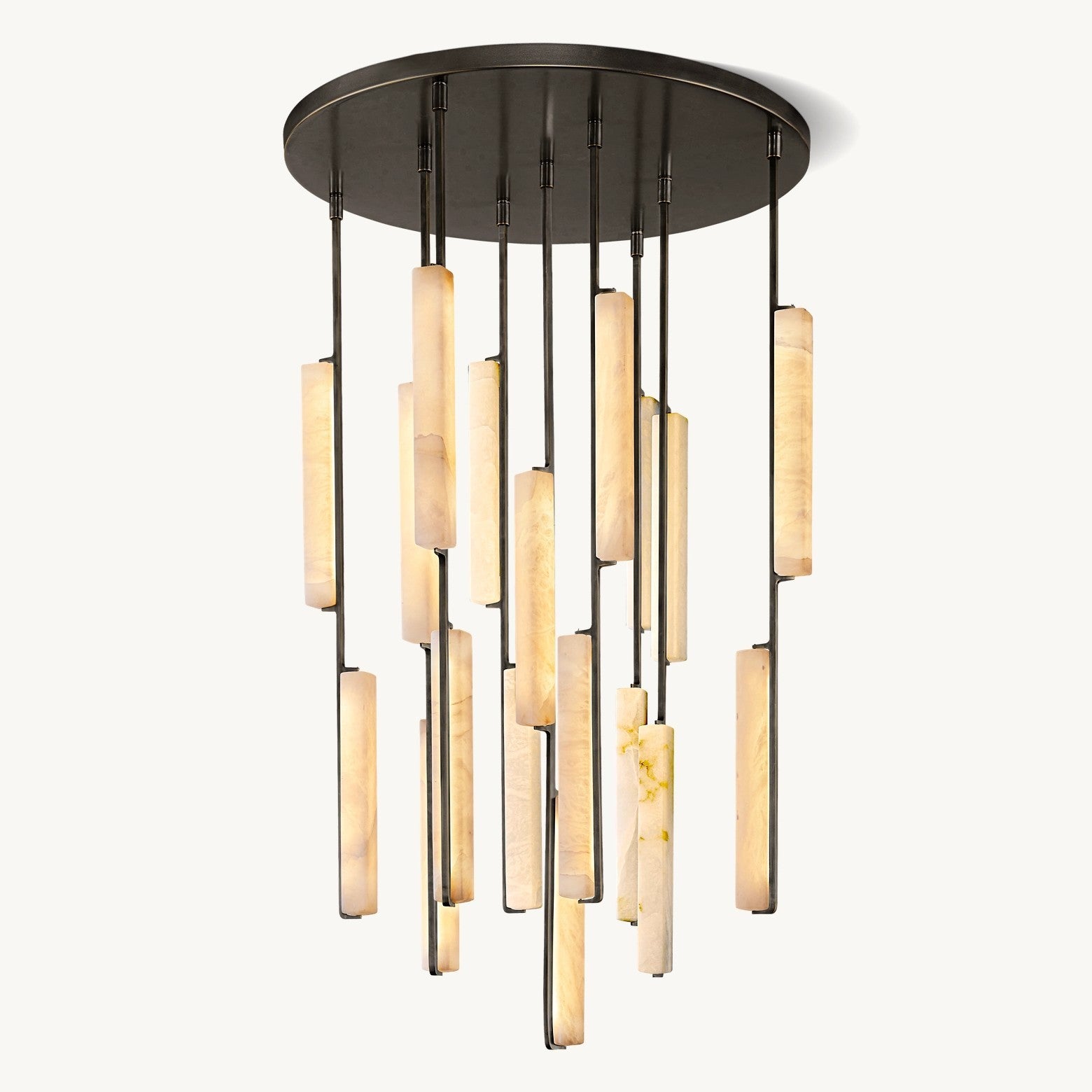 Audubom Alabaster Round Chandelier 40" - detail 6
