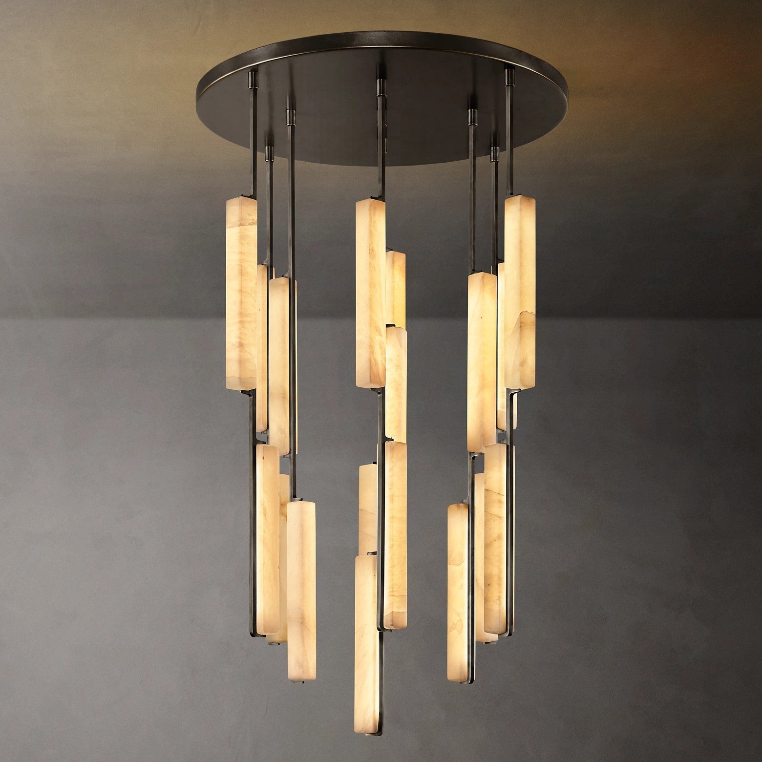 Audubom Alabaster Round Chandelier 40" - detail 2