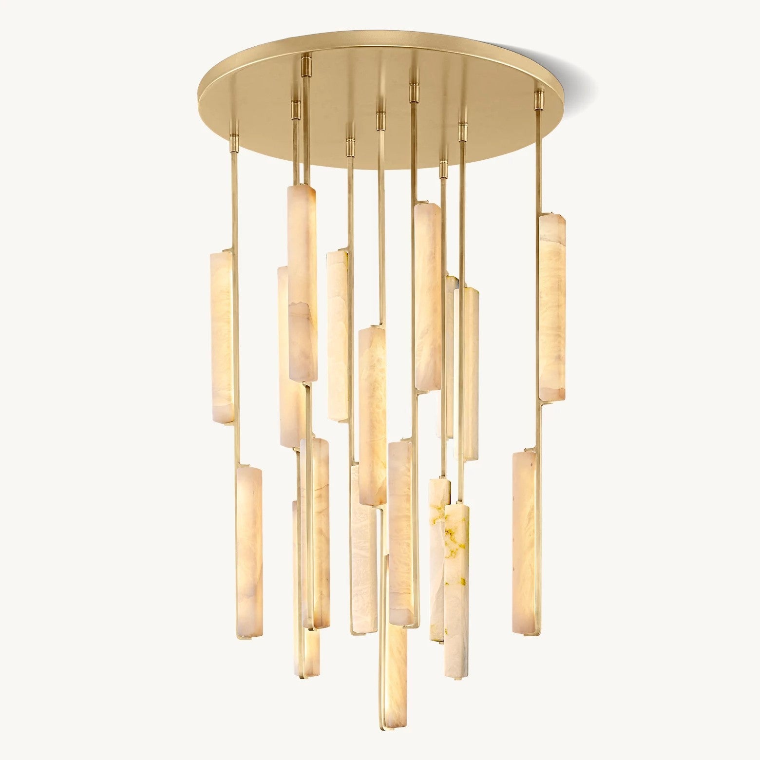 Audubom Alabaster Round Chandelier 40" - detail 5