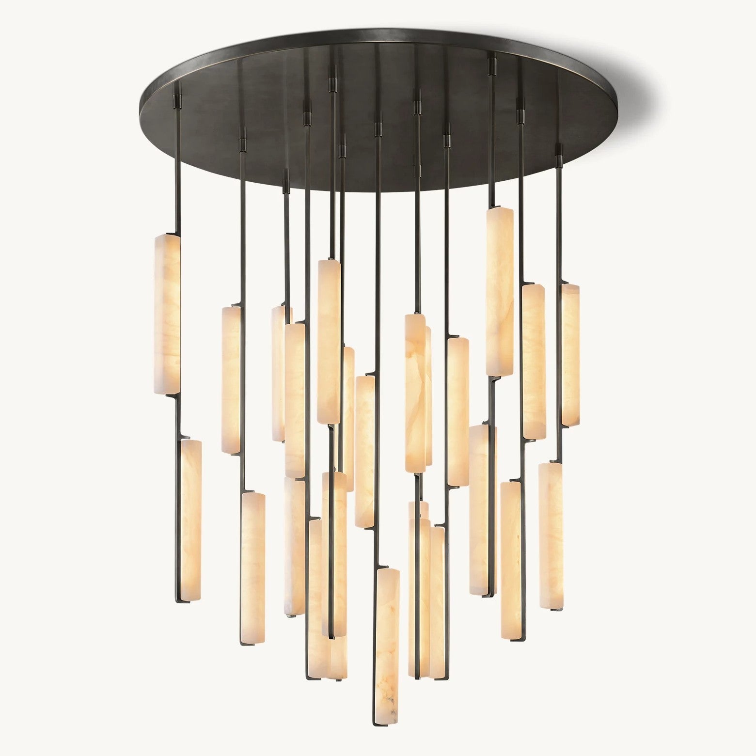 Audubom Alabaster Round Chandelier 56" - detail 7