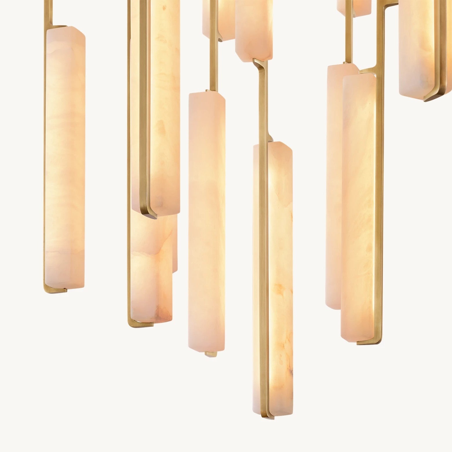 Audubom Alabaster Round Chandelier 56" - detail 4