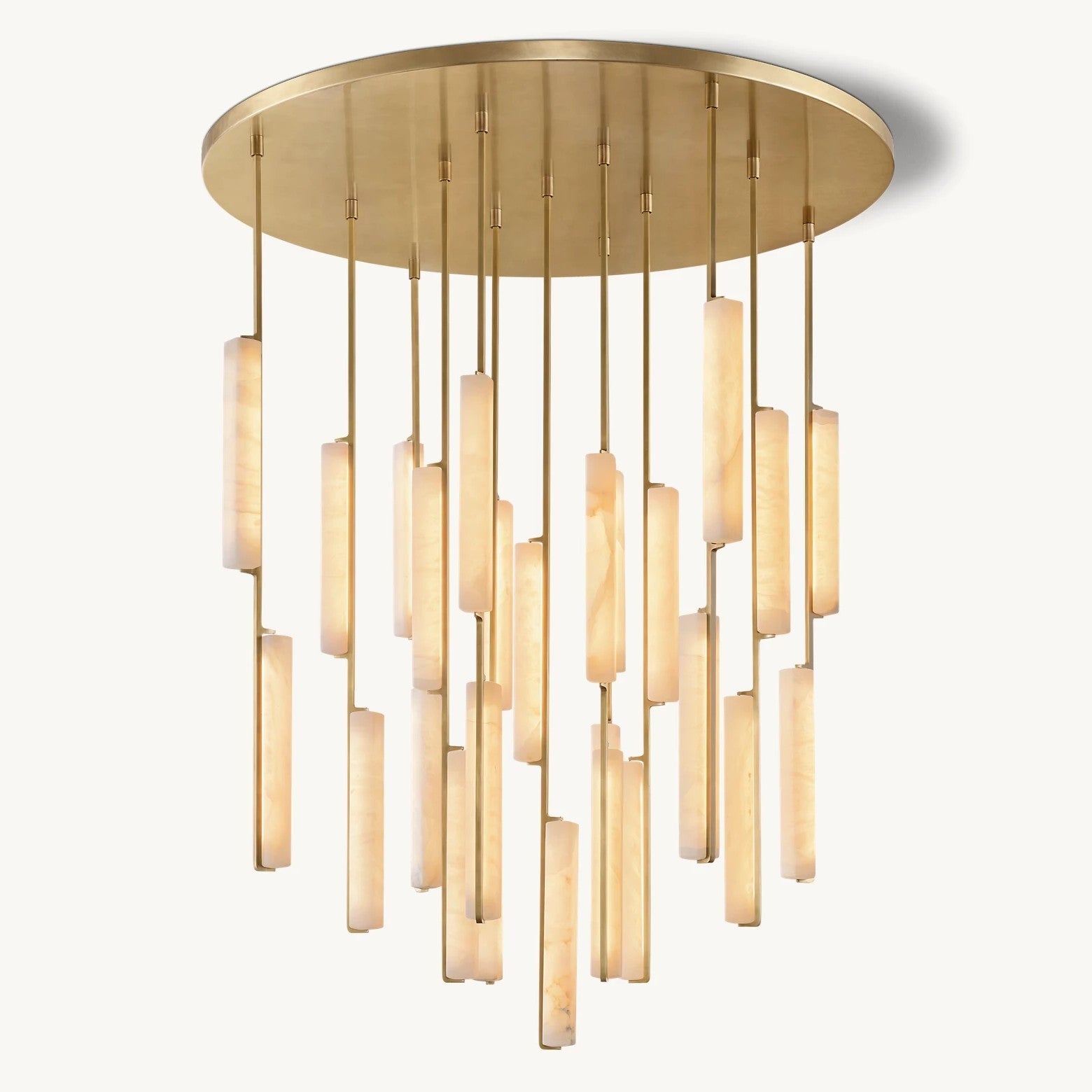 Audubom Alabaster Round Chandelier 56" - detail 6