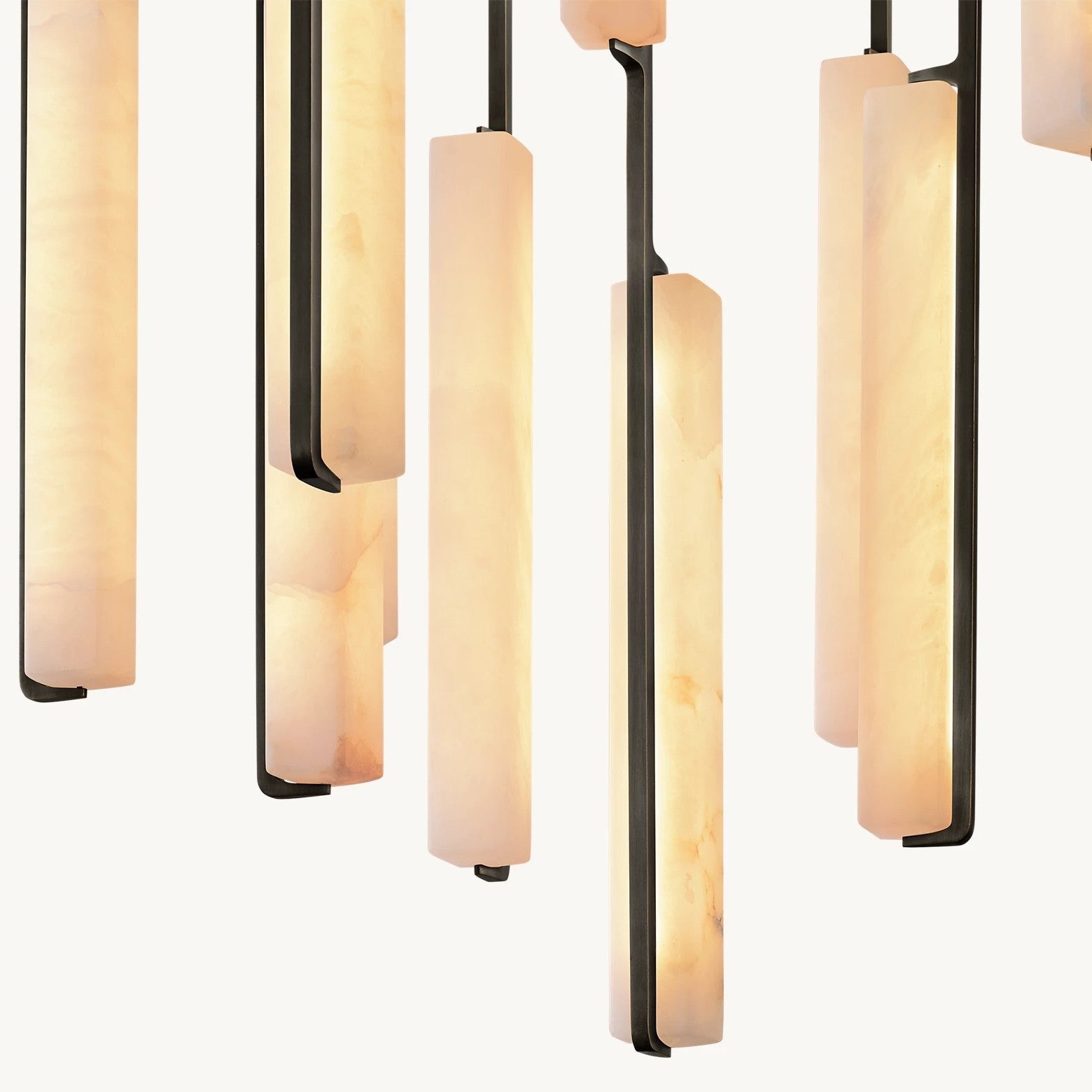 Audubom Alabaster Round Chandelier 56" - detail 5