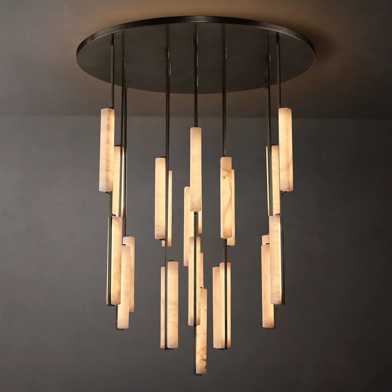 Audubom Alabaster Round Chandelier 56" - detail 2
