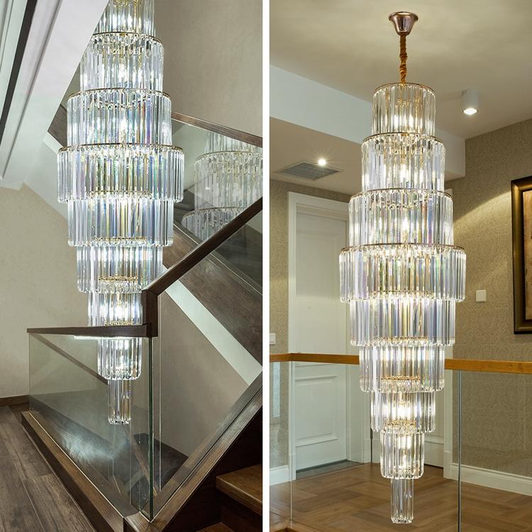 Bastian Multiple Tier Crystal Chandelier angled view