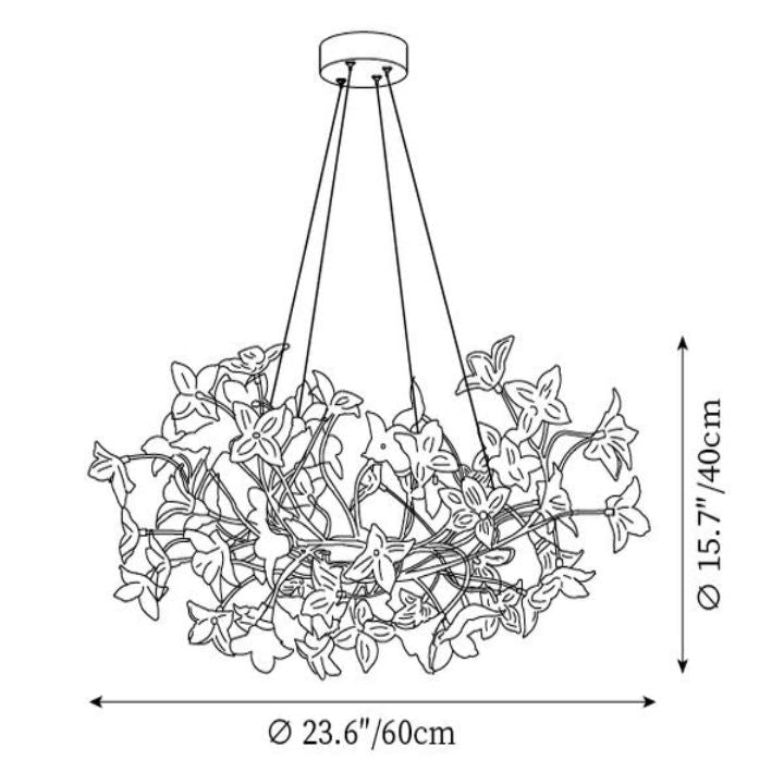 Begonia Branch Living Room Chandelier - detail 6