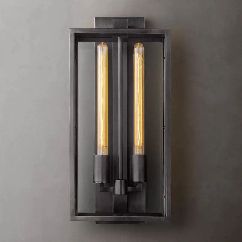 Bianca Outdoor Square Lantern Wall Sconce 21 inch detail view