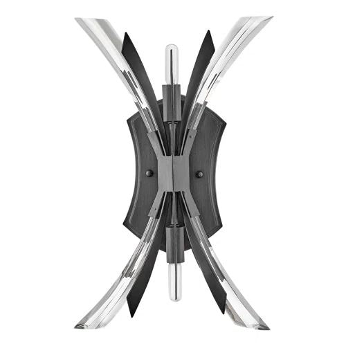 Bergamots 2-Light Wall Sconce for Bedroom in glass