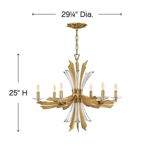 Bergamots 6-Light Chandelier - detail 2