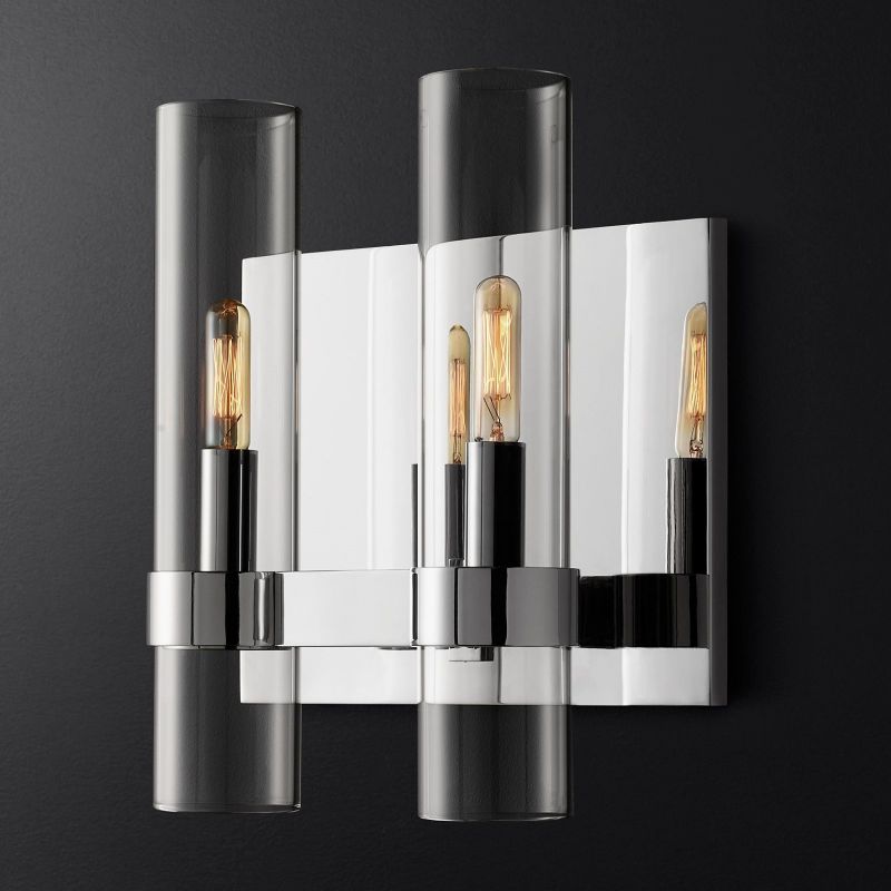 Felix Blown Glass Double Wall Sconce detail view